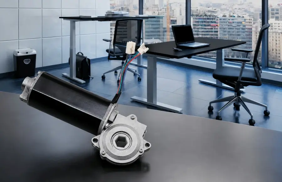 DC gear motor for adjustable desk and lifting mechanism