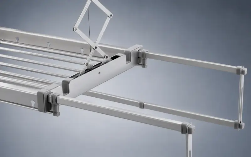 Electric clothes drying rack lifting mechanism
