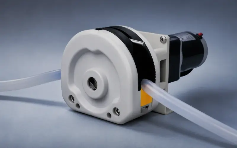 Small pump and dosing mechanism for dispenser motor application